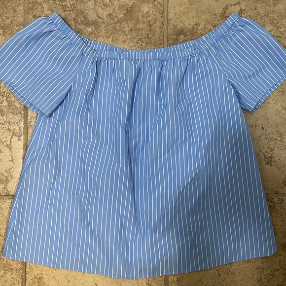 Vineyard Vines Tops - Vineyard Vines Off The Shoulder Striped Top